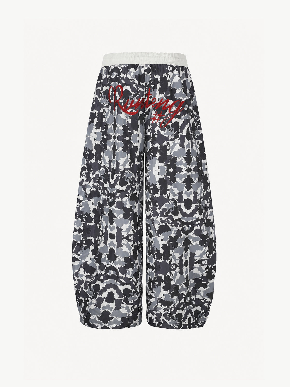 OYL-Lab Abstract Camo Print Wide Leg Sweat Pants
