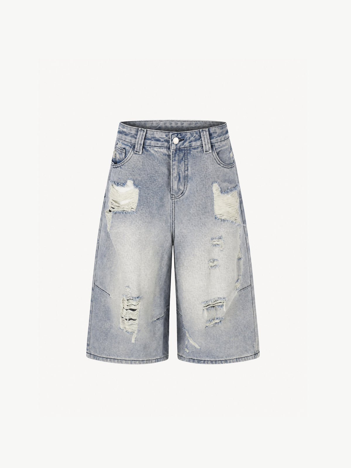 OYL-Lab Distressed Ripped Baggy Denim Jorts