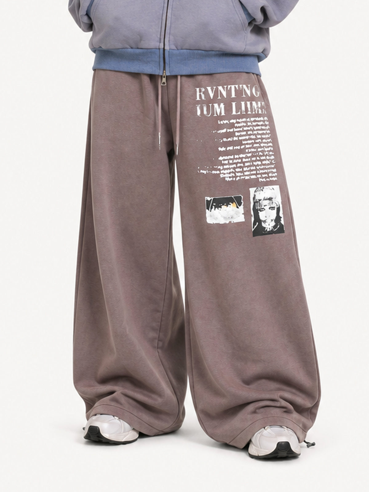 OYL-Lab Vintage Washed Graphic Baggy Sweatpants