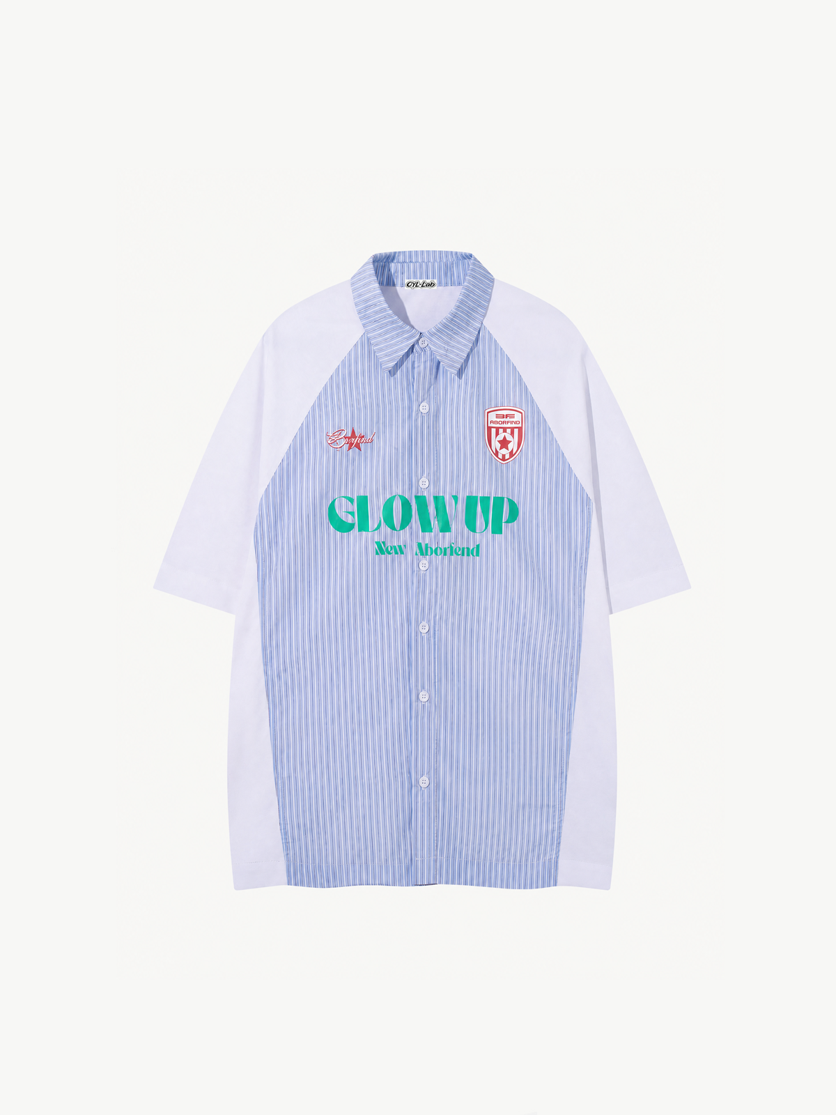 OYL-Lab 90s Varsity 94 Print Patchwork Shirt