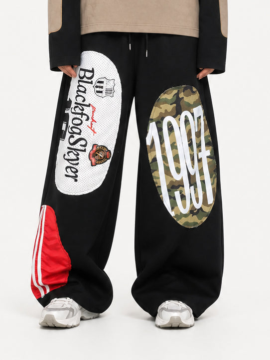 OYL-Lab Patchwork Mesh Baggy Sweatpants