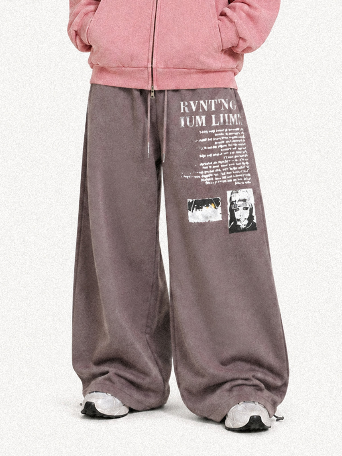 OYL-Lab Vintage Washed Graphic Baggy Sweatpants