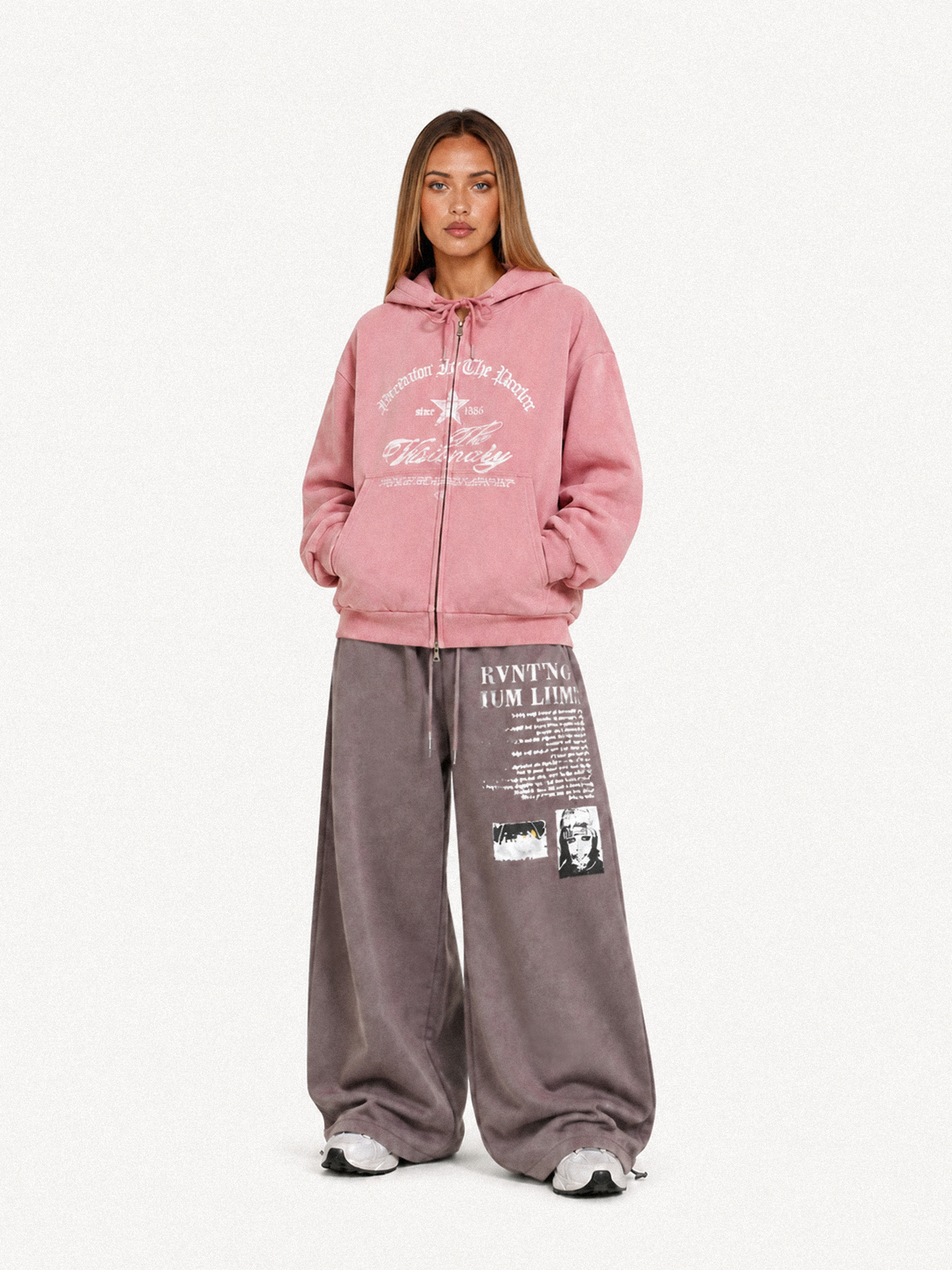 OYL-Lab Vintage Washed Graphic Baggy Sweatpants