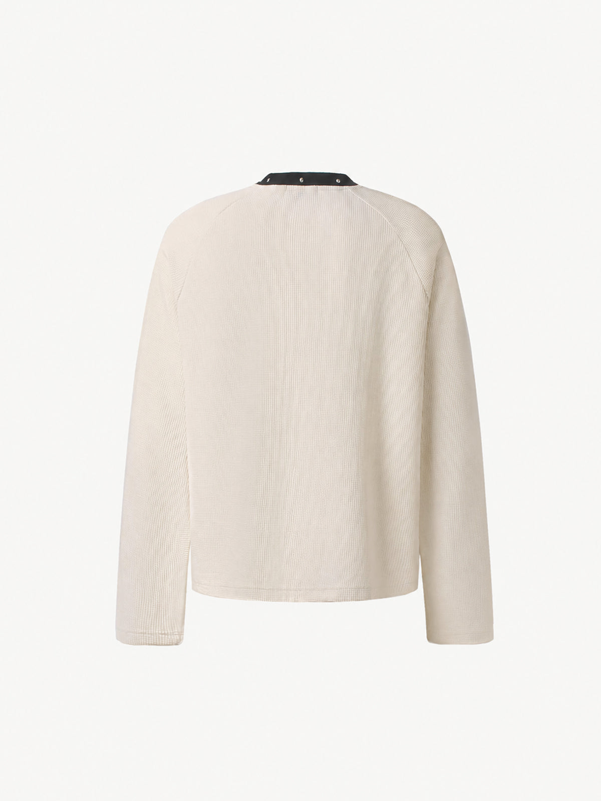 OYL-Lab Star Applique Waffle Long Sleeve Tee