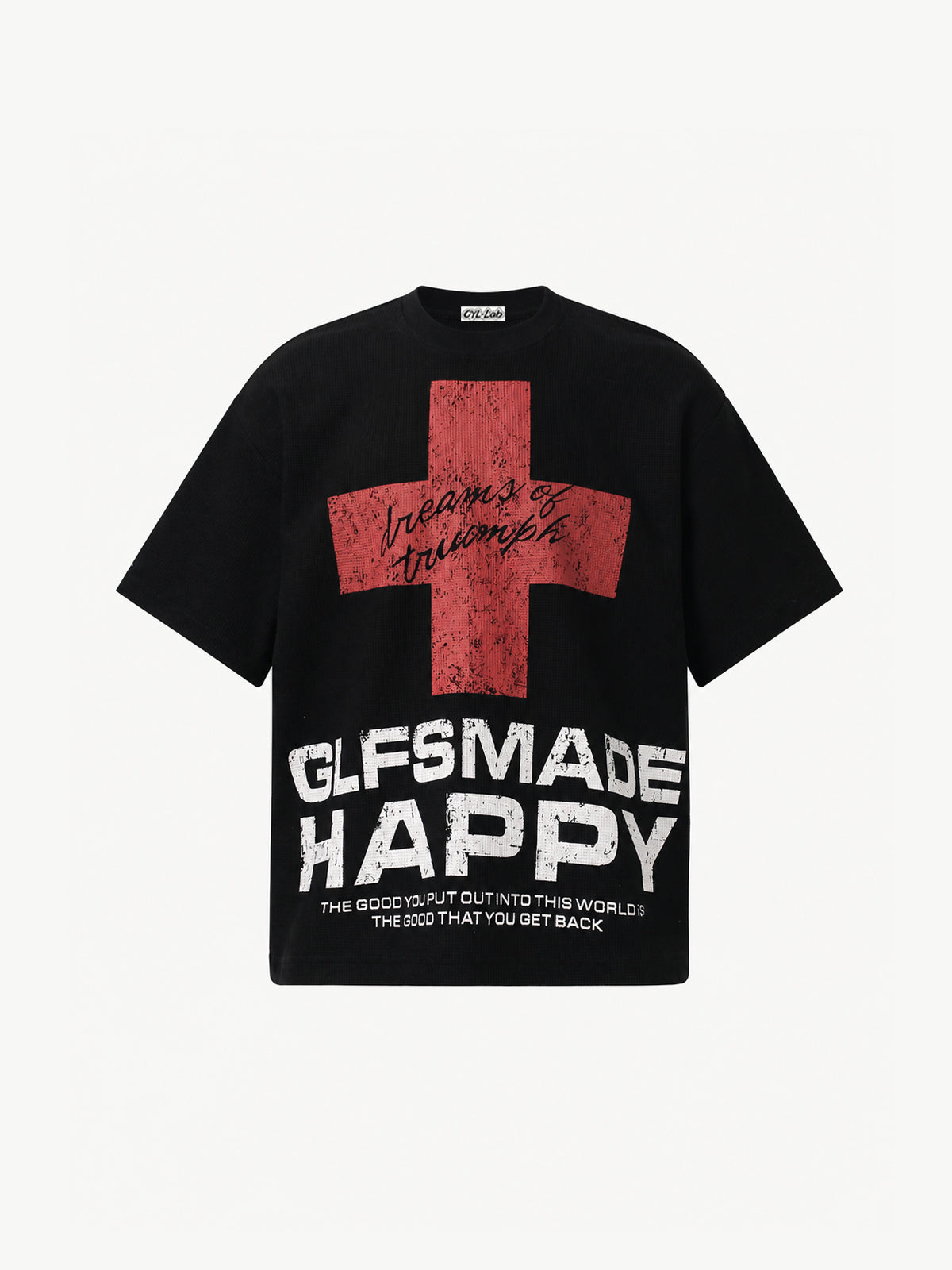 OYL-Lab Vintage Waffle Knit Cross Tee