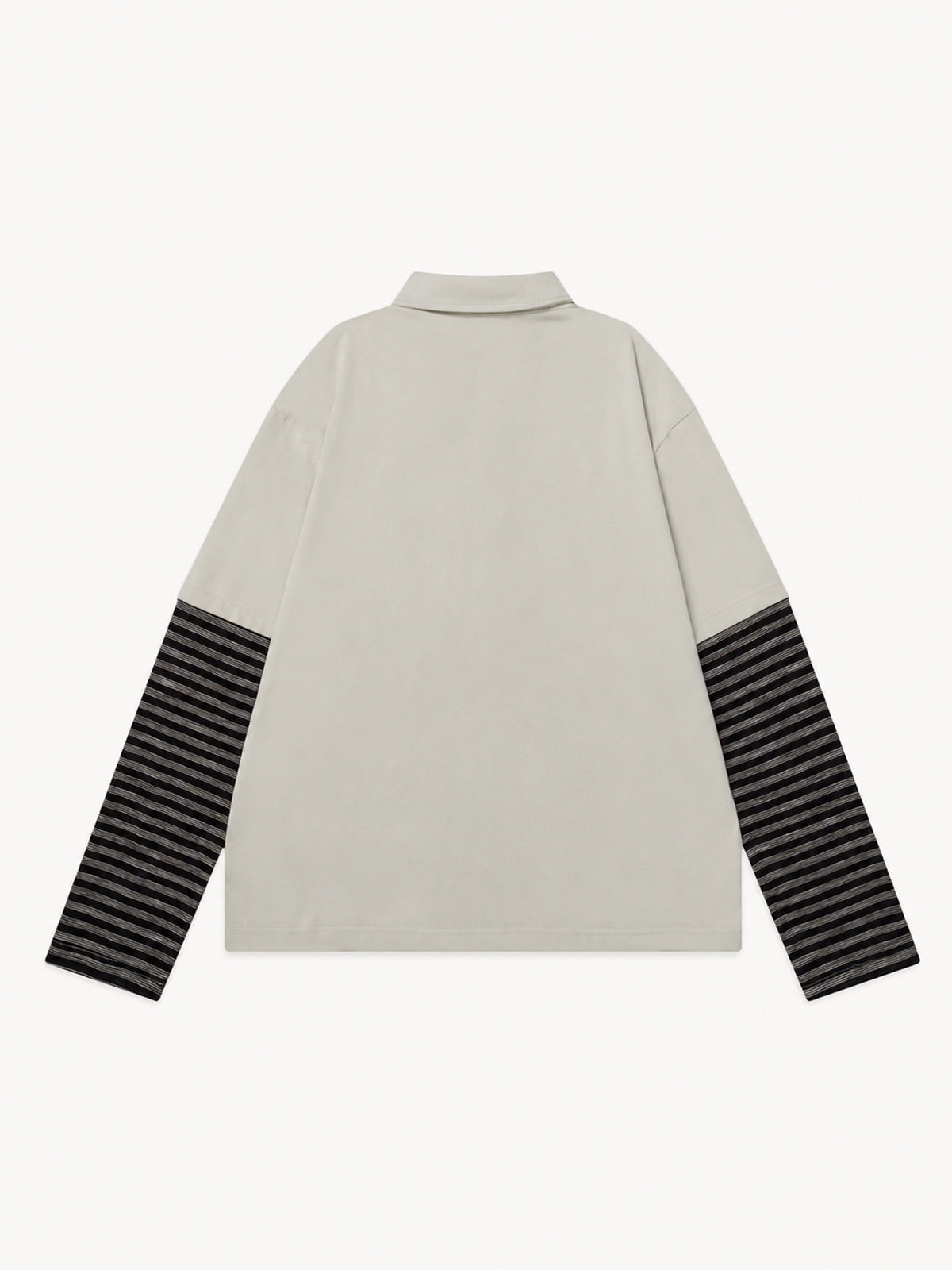 OYL-Lab Striped Layered Polo Long Sleeve Tee