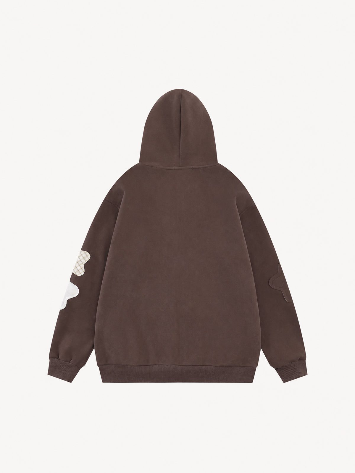 OYL-Lab Star Patch Button Detail Zip Up Hoodie