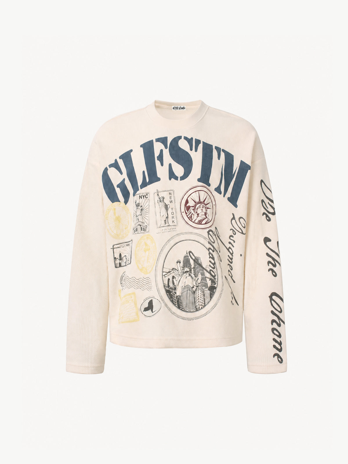 OYL-Lab Vintage New York Stamp Collage Long Sleeve Tee