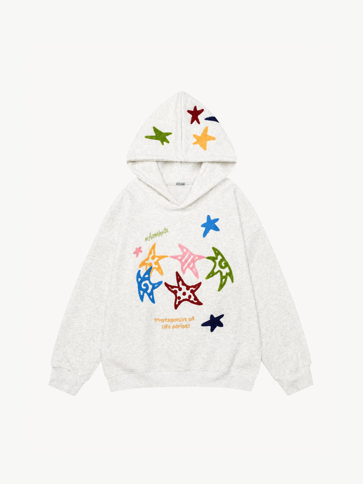 OYL-Lab Multicolor Star Towel Embroidered Hoodie