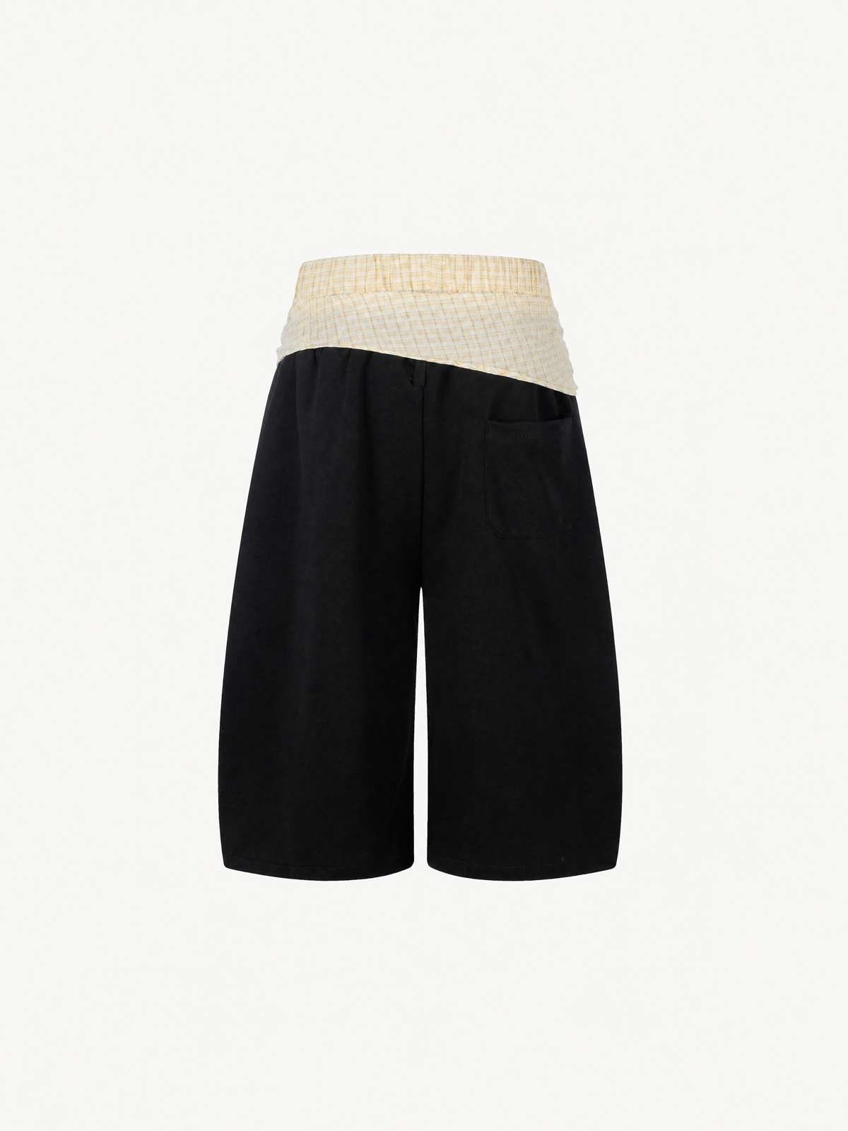 OYL-Lab Layered Plaid Wrap Sweat Shorts