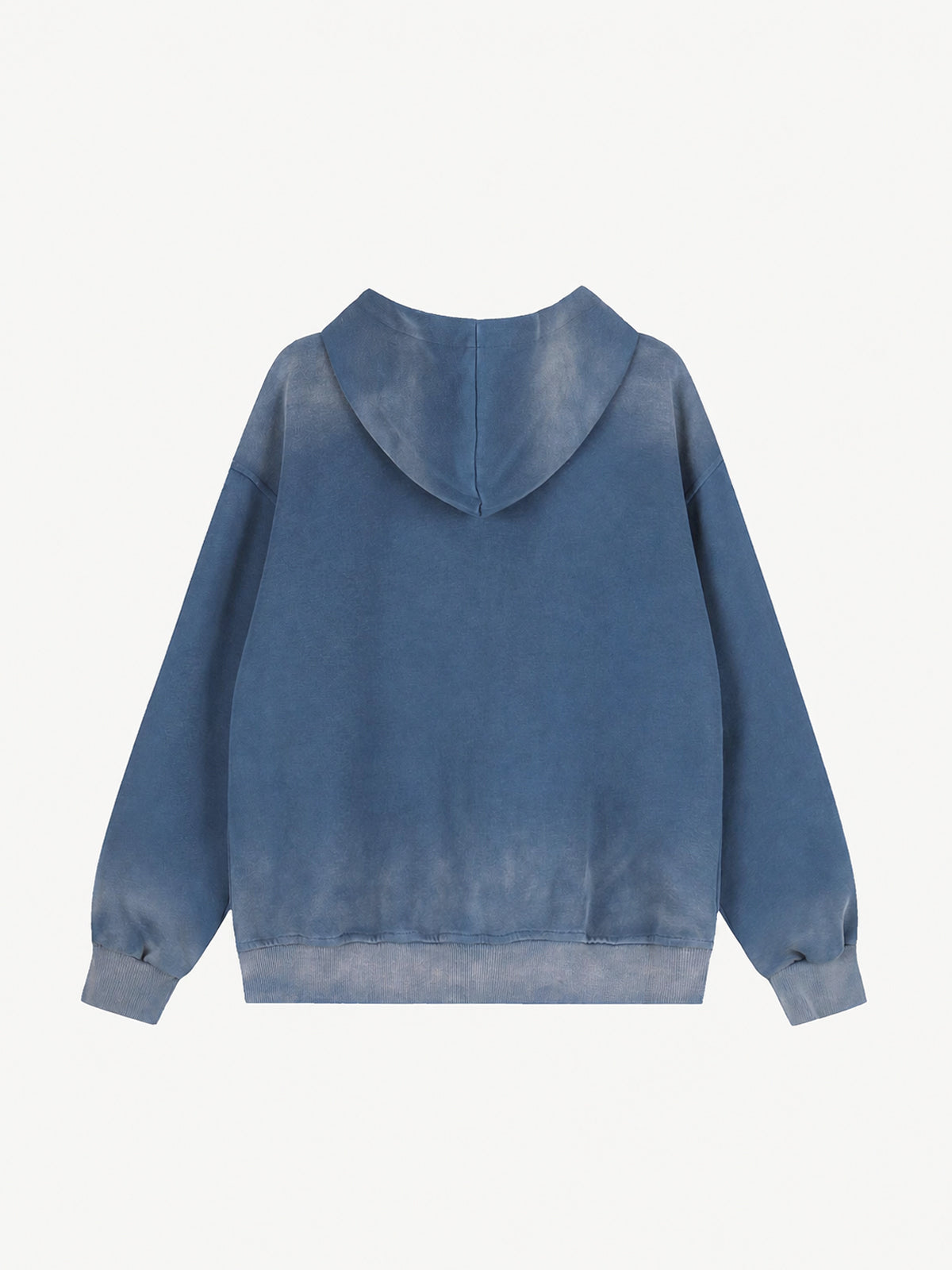 OYL-Lab Vintage Acid Wash Star Print Zip Up Hoodie