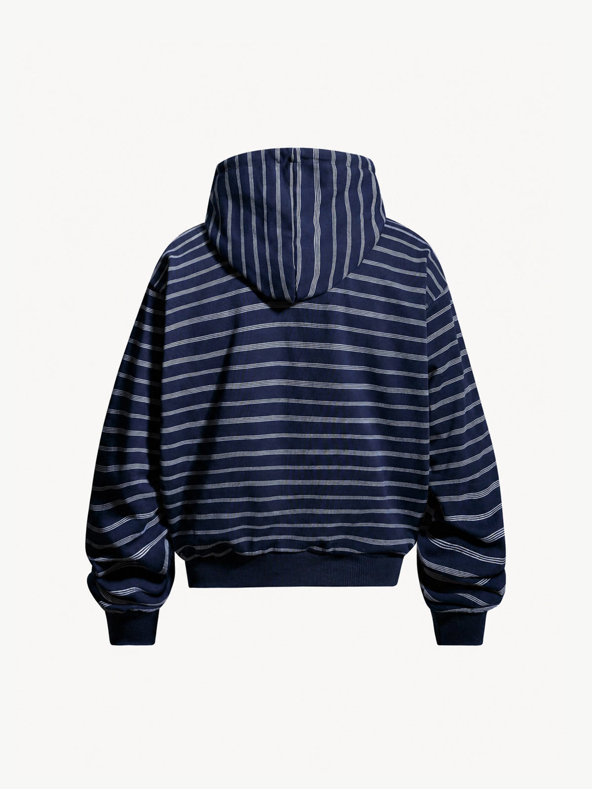 OYL‑Lab Striped Full‑Zip Cropped Hoodie