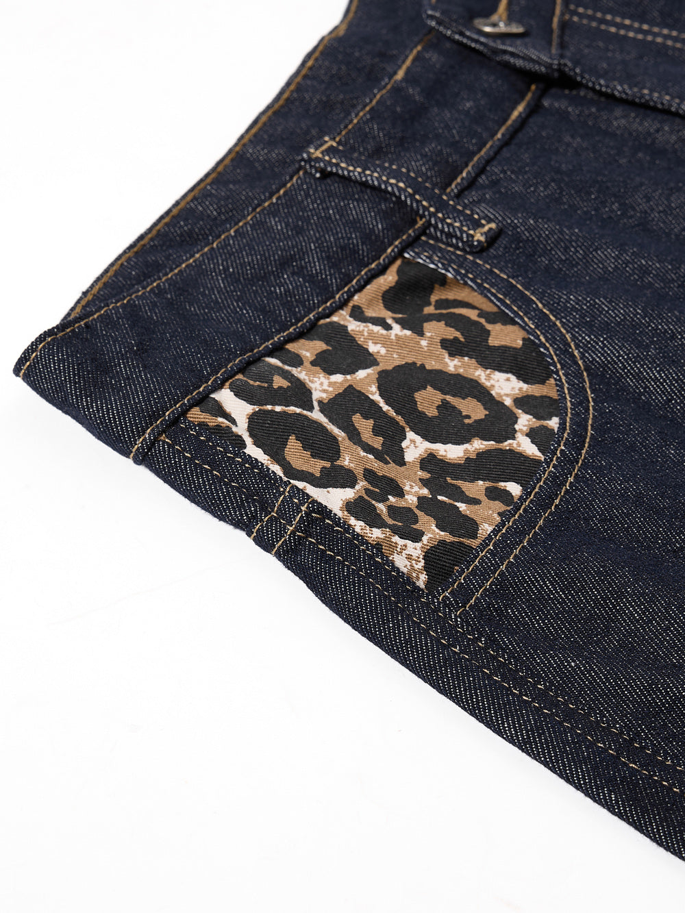 OYL-Lab Leopard Star Patch Baggy Jeans