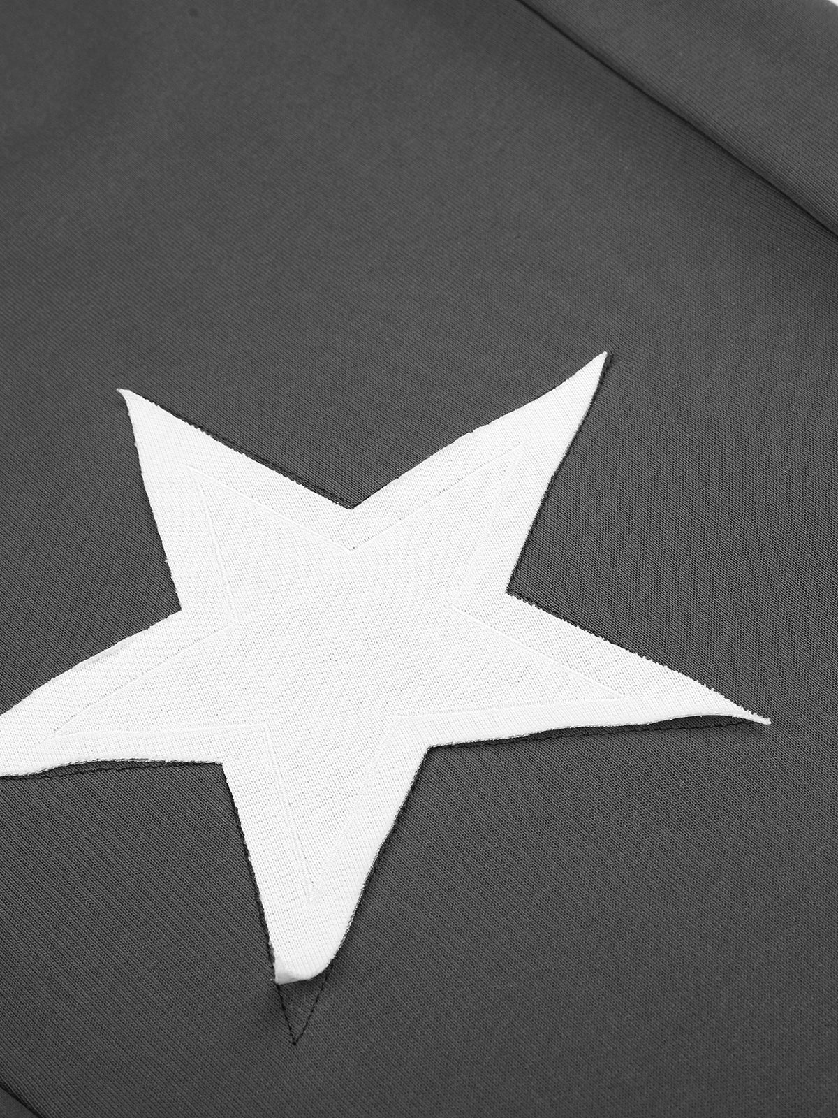 OYL-Lab Star Patch Applique Barrel Baggy Sweatpants