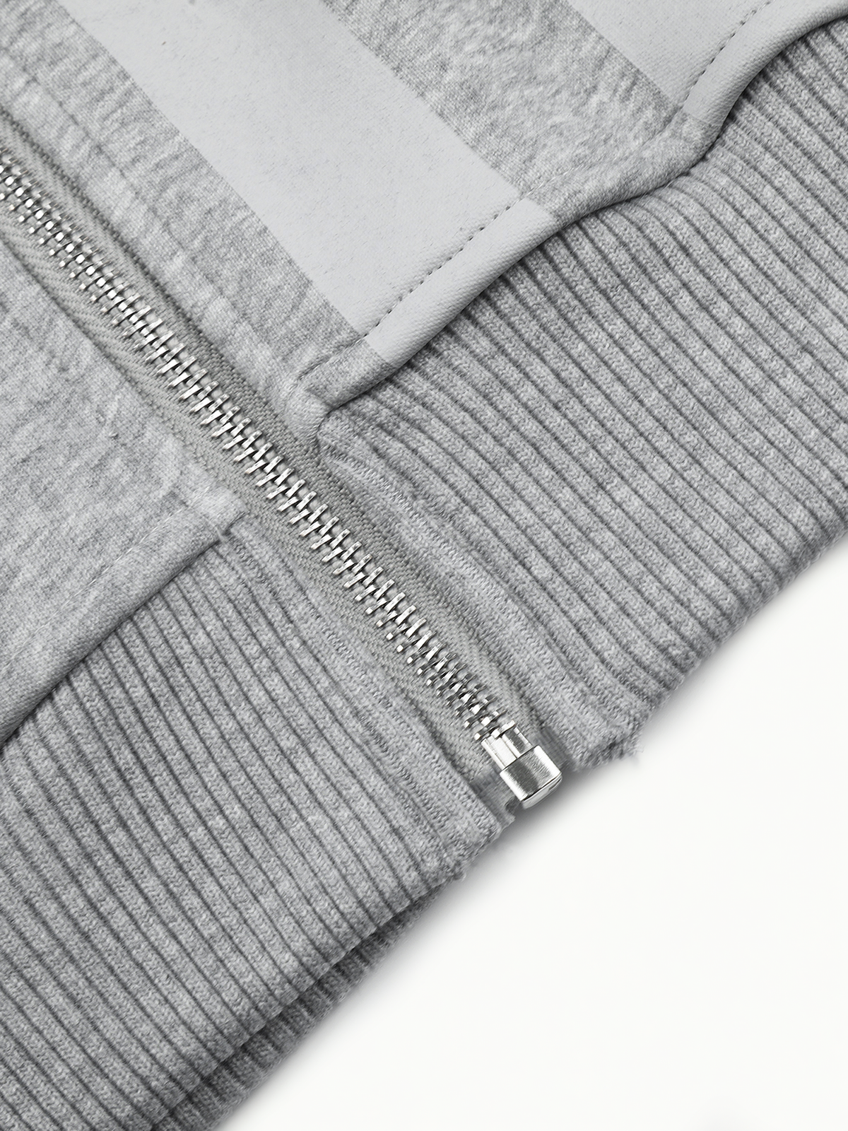 OYL‑Lab Striped Spliced Zip‑Up Hoodie