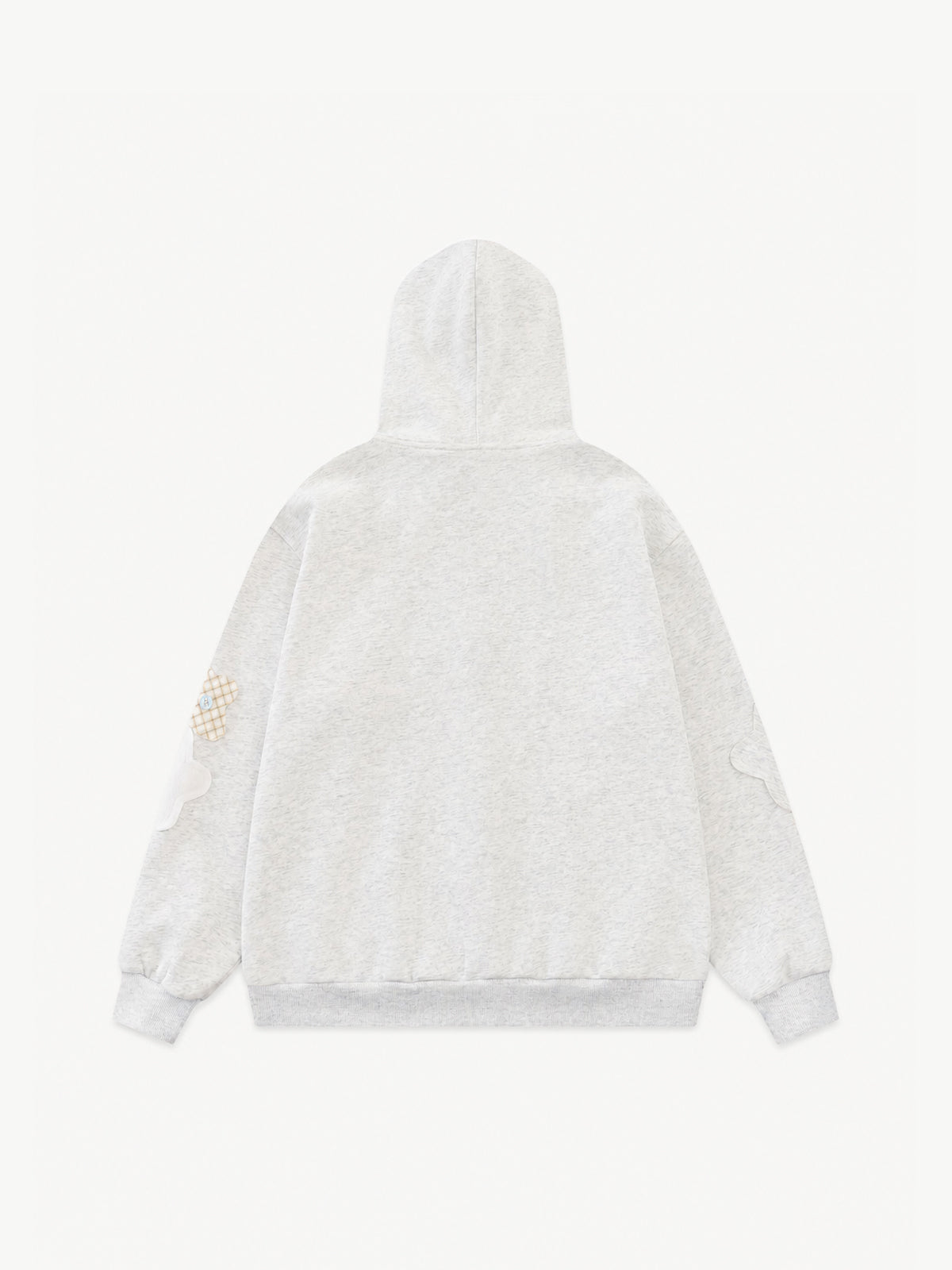 OYL-Lab Star Patch Button Detail Zip Up Hoodie