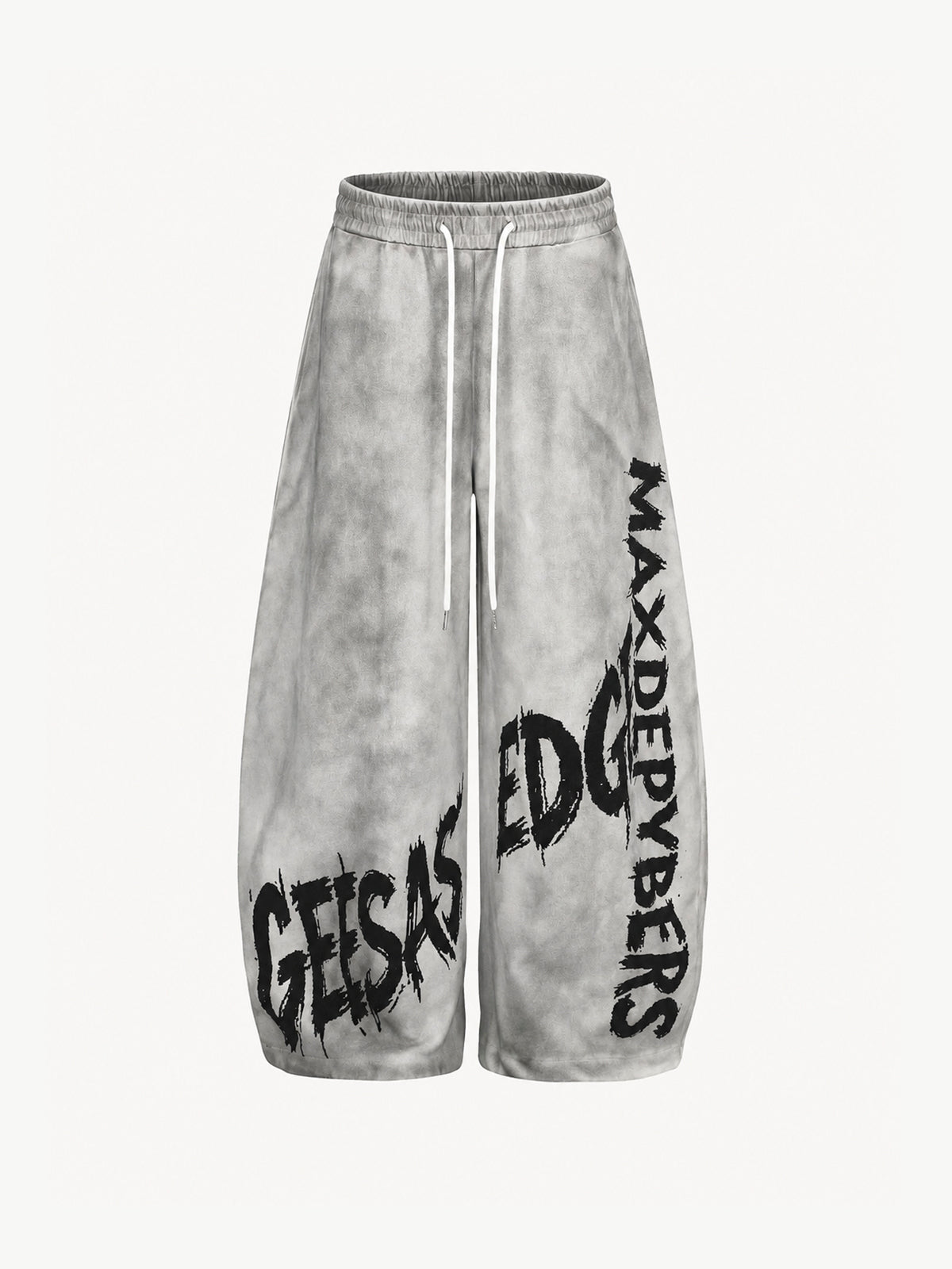 OYL-Lab Vintage Washed Graffiti Print Baggy Sweat Pants