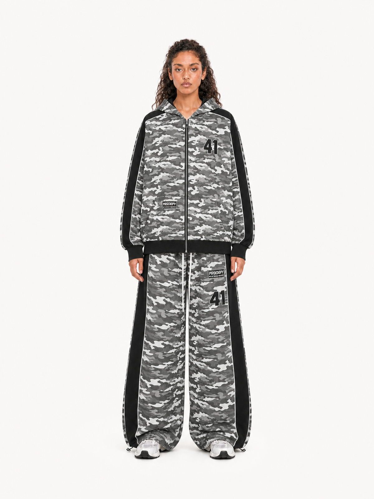 OYL-Lab Camo Panel Zip Up Hoodie