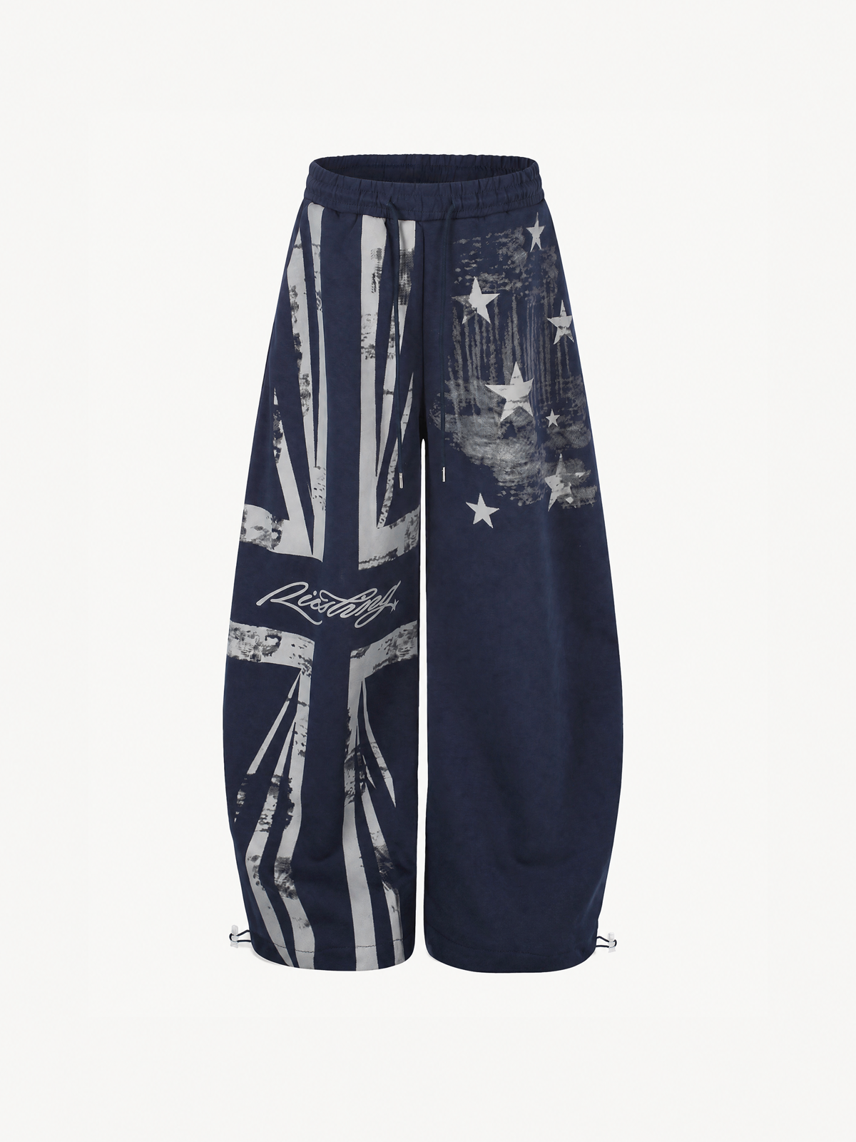 OYL-Lab Distressed Union Jack Star Print Sweat Pants