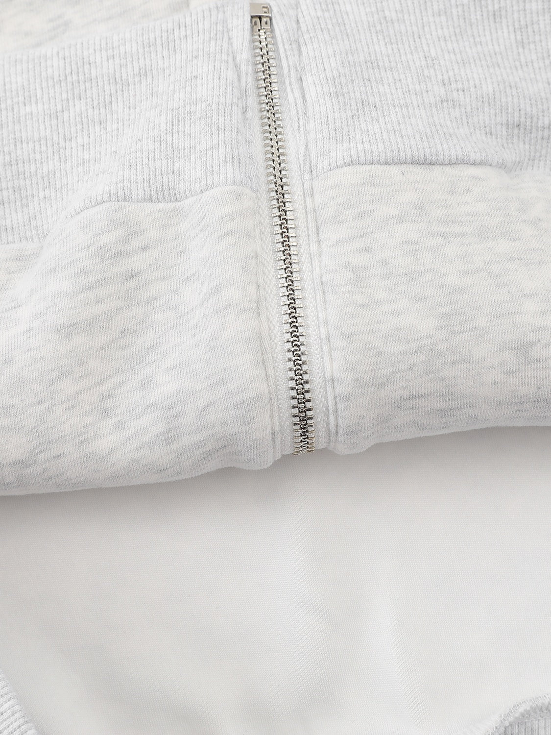 OYL-Lab Star Patch Button Detail Zip Up Hoodie