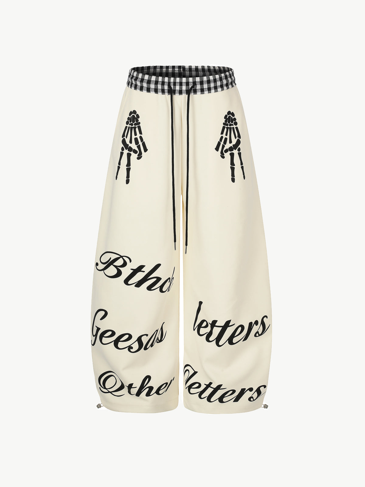 OYL-Lab Skeleton Hand Graphic Baggy Barrel Sweatpants