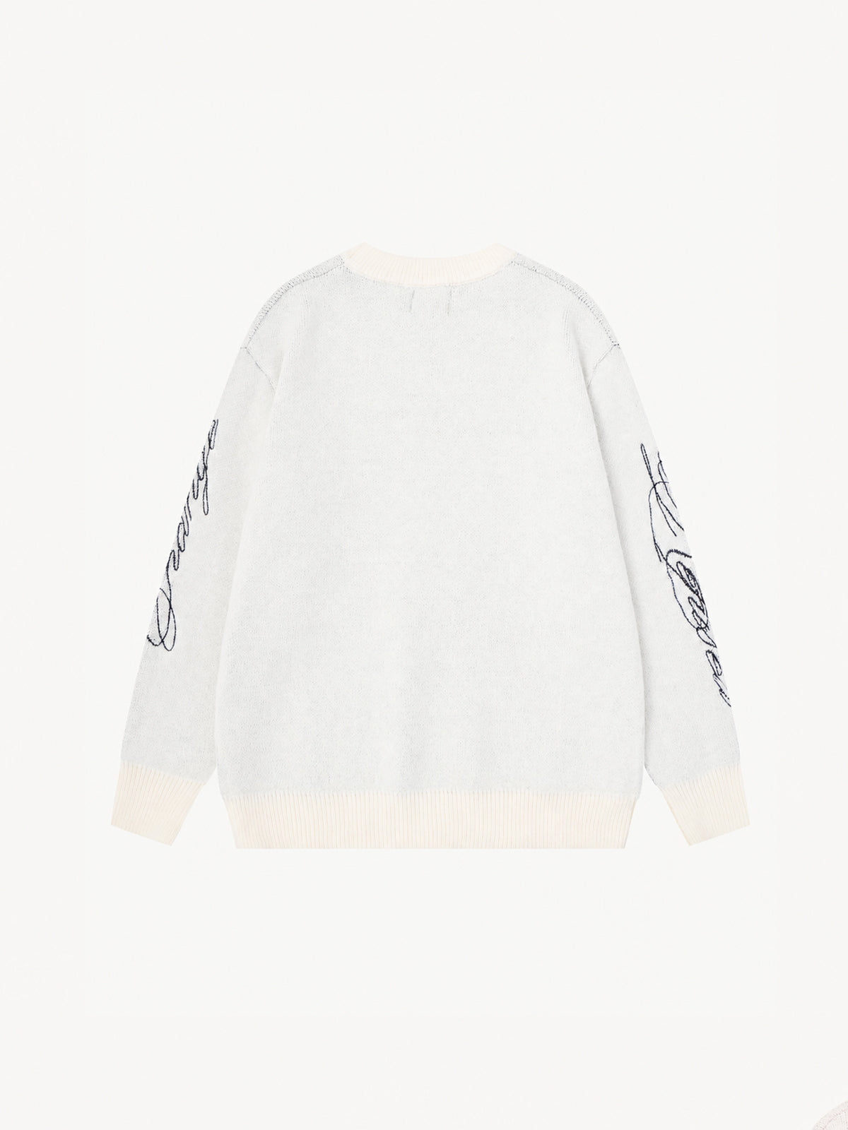 OYL-Lab Cross Figure Jacquard Crewneck Sweater