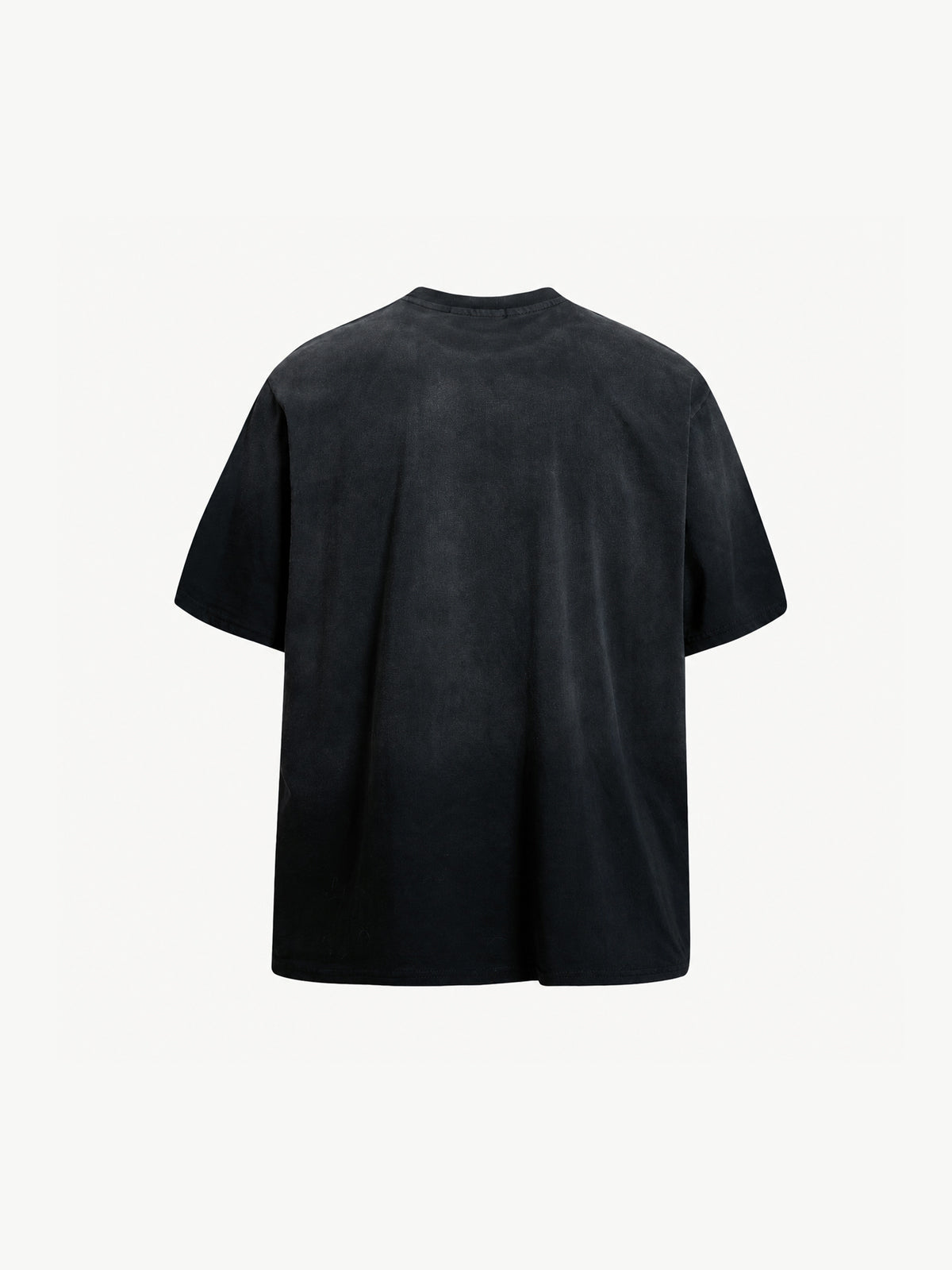 OYL-Lab Frayed Denim Patch Embroidery Tee