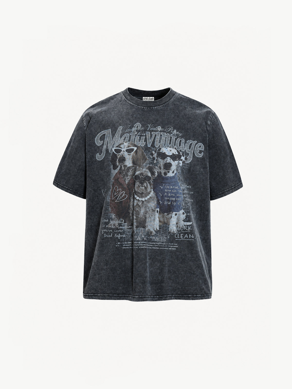 OYL-Lab Washed Cool Puppy Graphic Tee