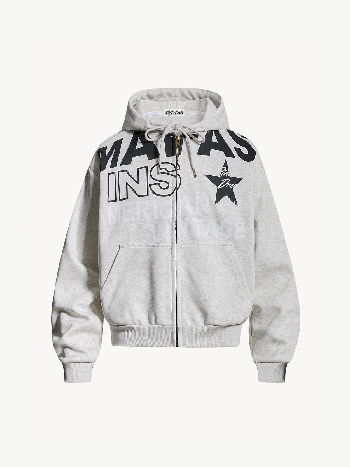 OYL-Lab Vintage Graphic Zip Up Hoodie