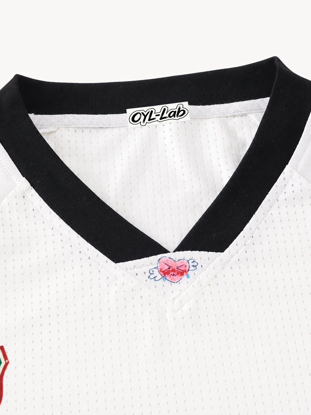 OYL-Lab Vintage Cartoon Mesh Soccer Jersey Tee