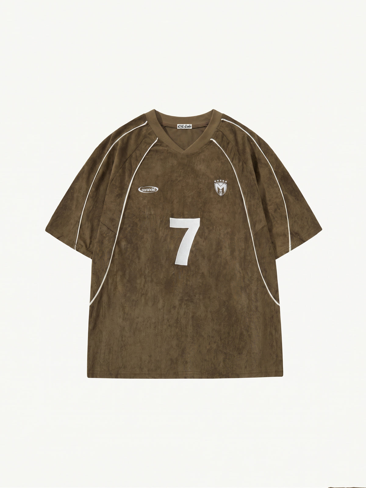 OYL-Lab Suede Soccer Jersey #7 V Neck Tee