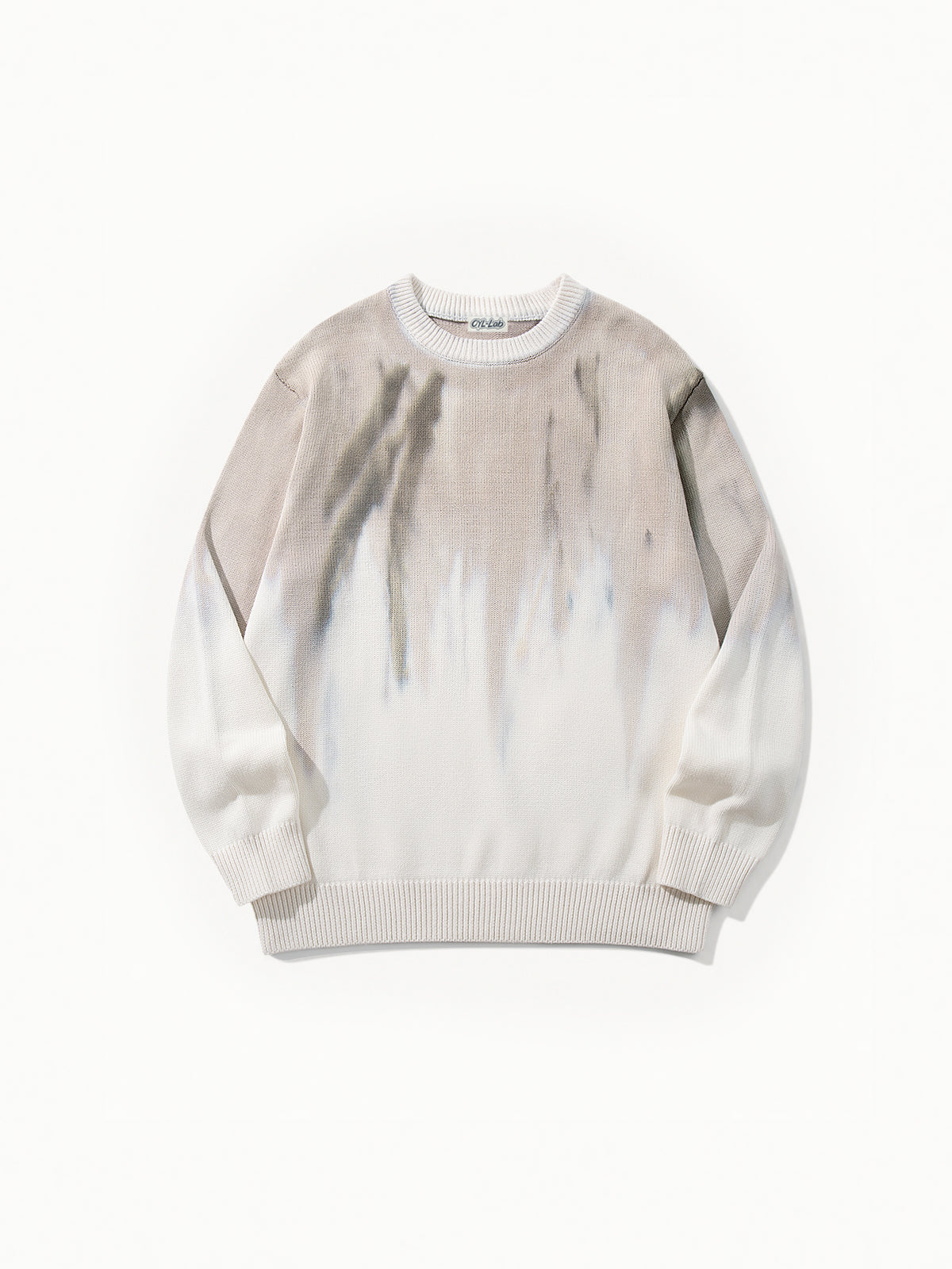 OYL-Lab Gradient Tie‑Dye Crewneck Sweater