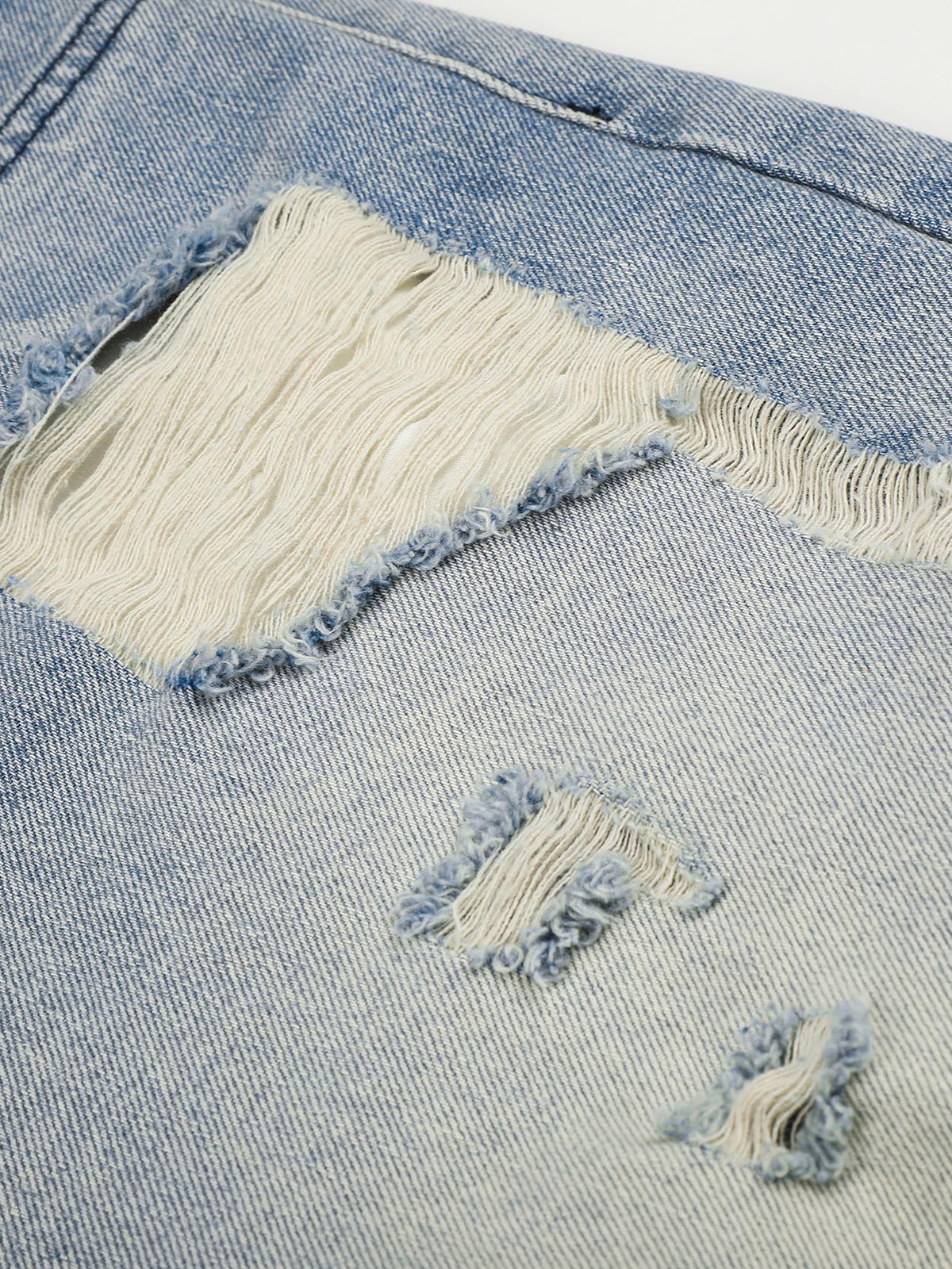 OYL-Lab Distressed Ripped Baggy Denim Jorts