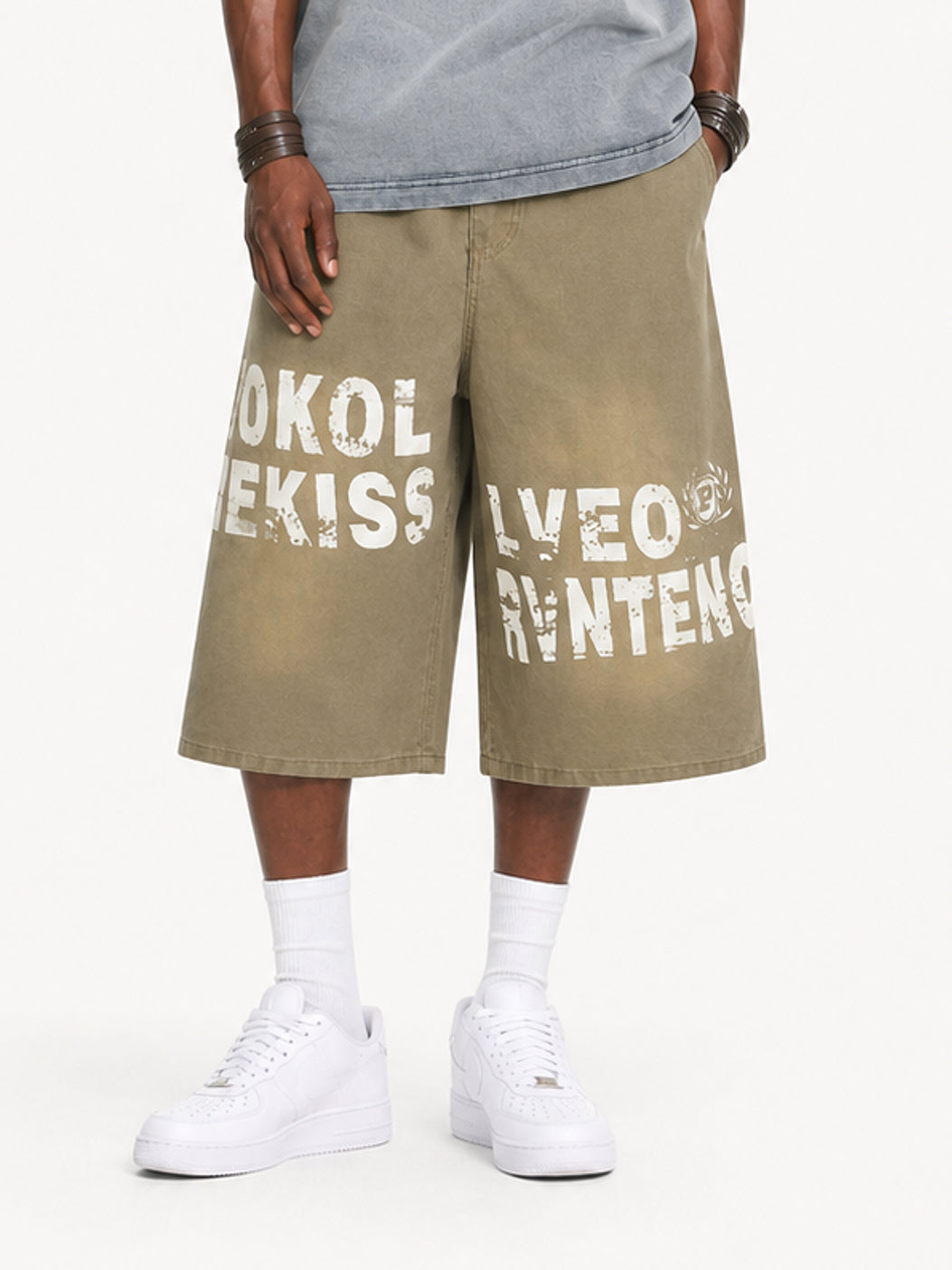 OYL-Lab Vintage Letter Jorts