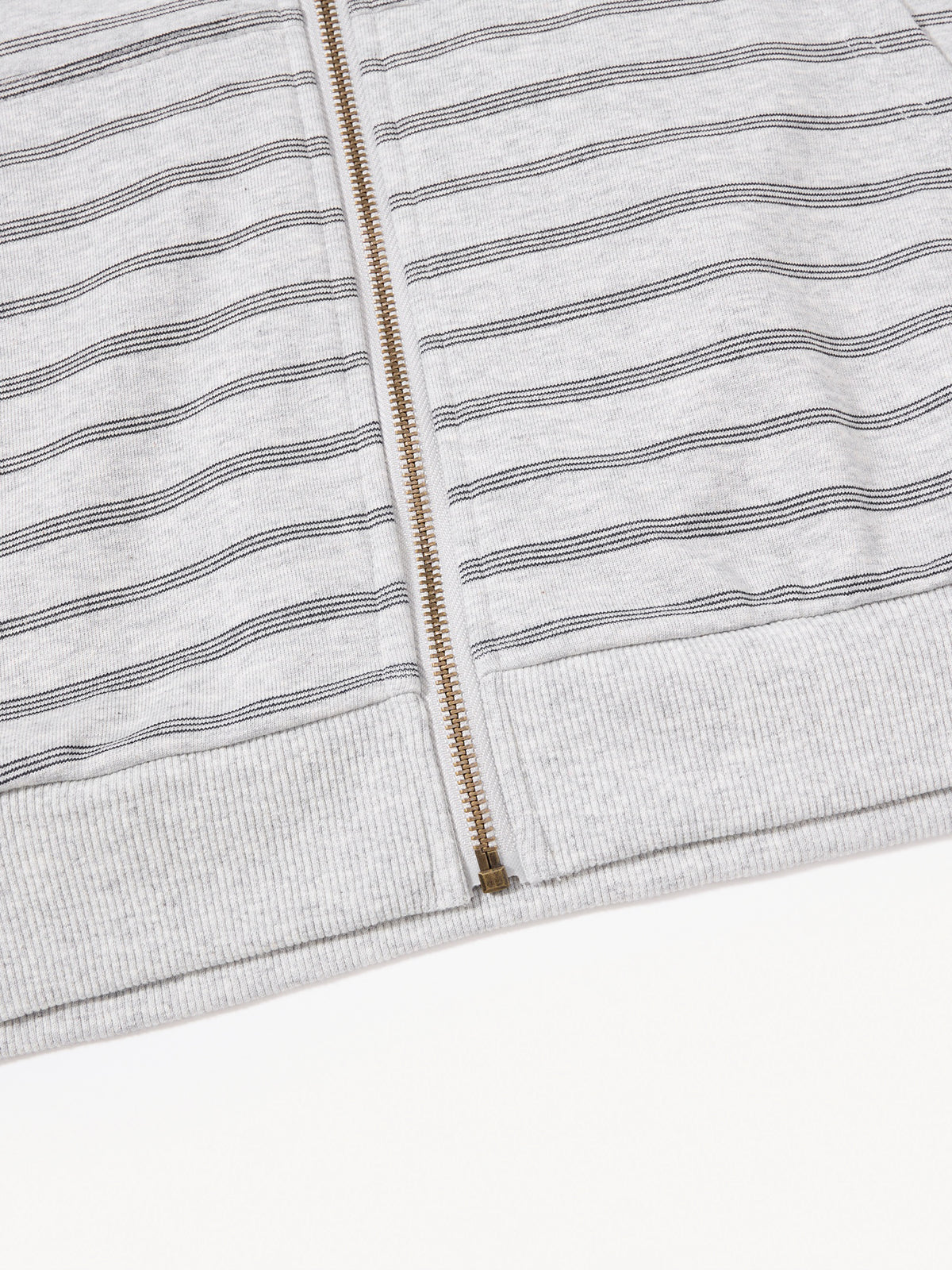 OYL‑Lab Striped Full‑Zip Cropped Hoodie