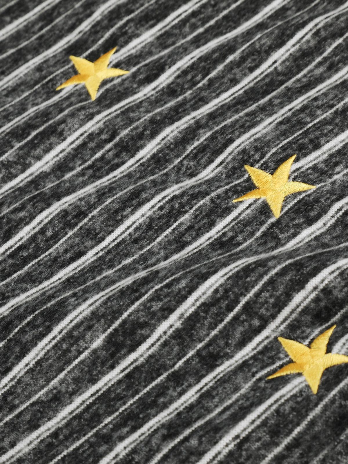 OYL-Lab Oversized Striped Star Embroidered Zip Up Hoodie