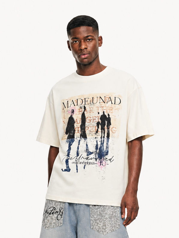 OYL-Lab Grunge Faded Collage Graphic Tee