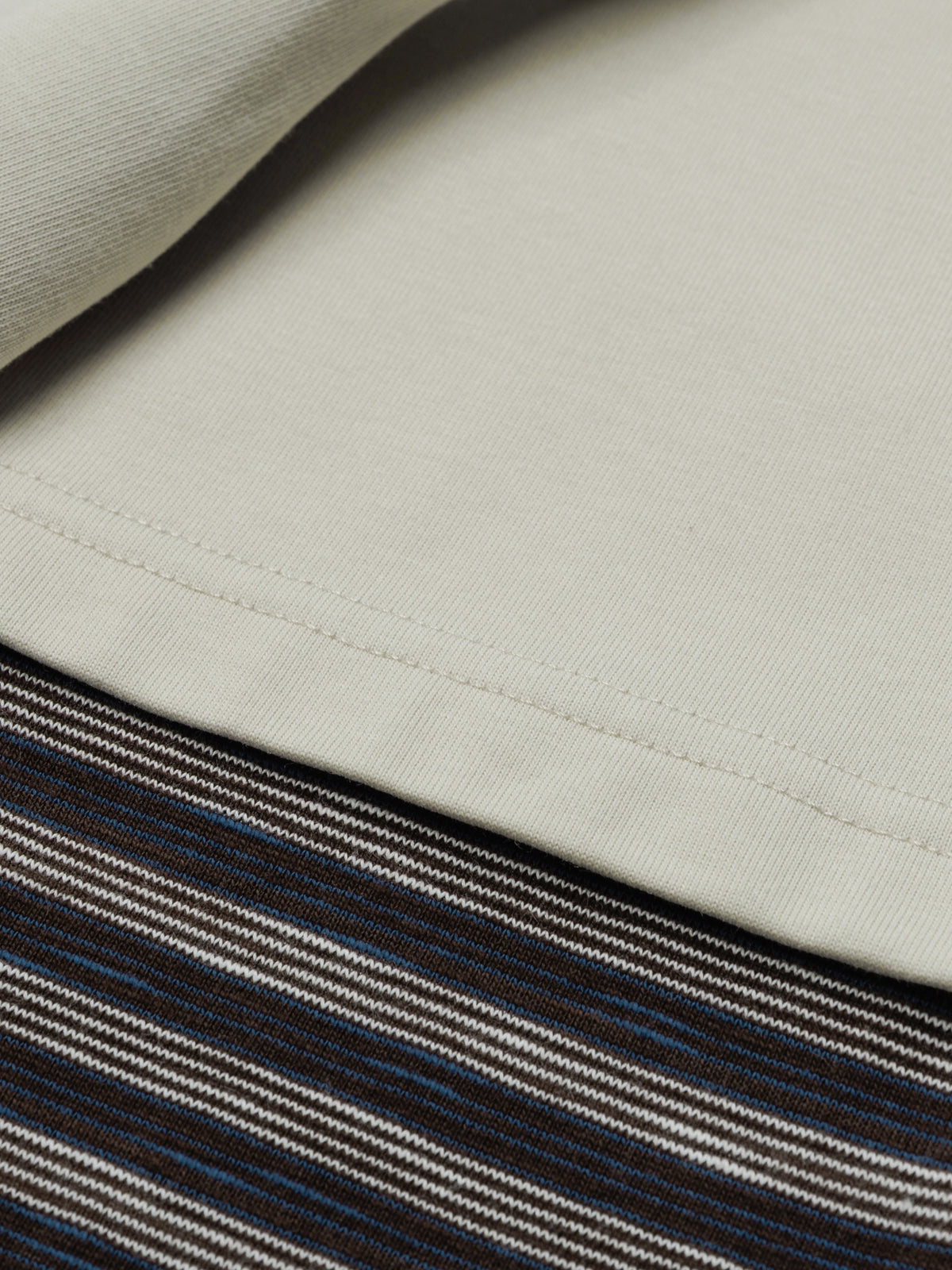 OYL-Lab Striped Layered Polo Long Sleeve Tee