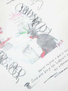 OYL-Lab Cartoon Rabbit Hand Doodle Tee