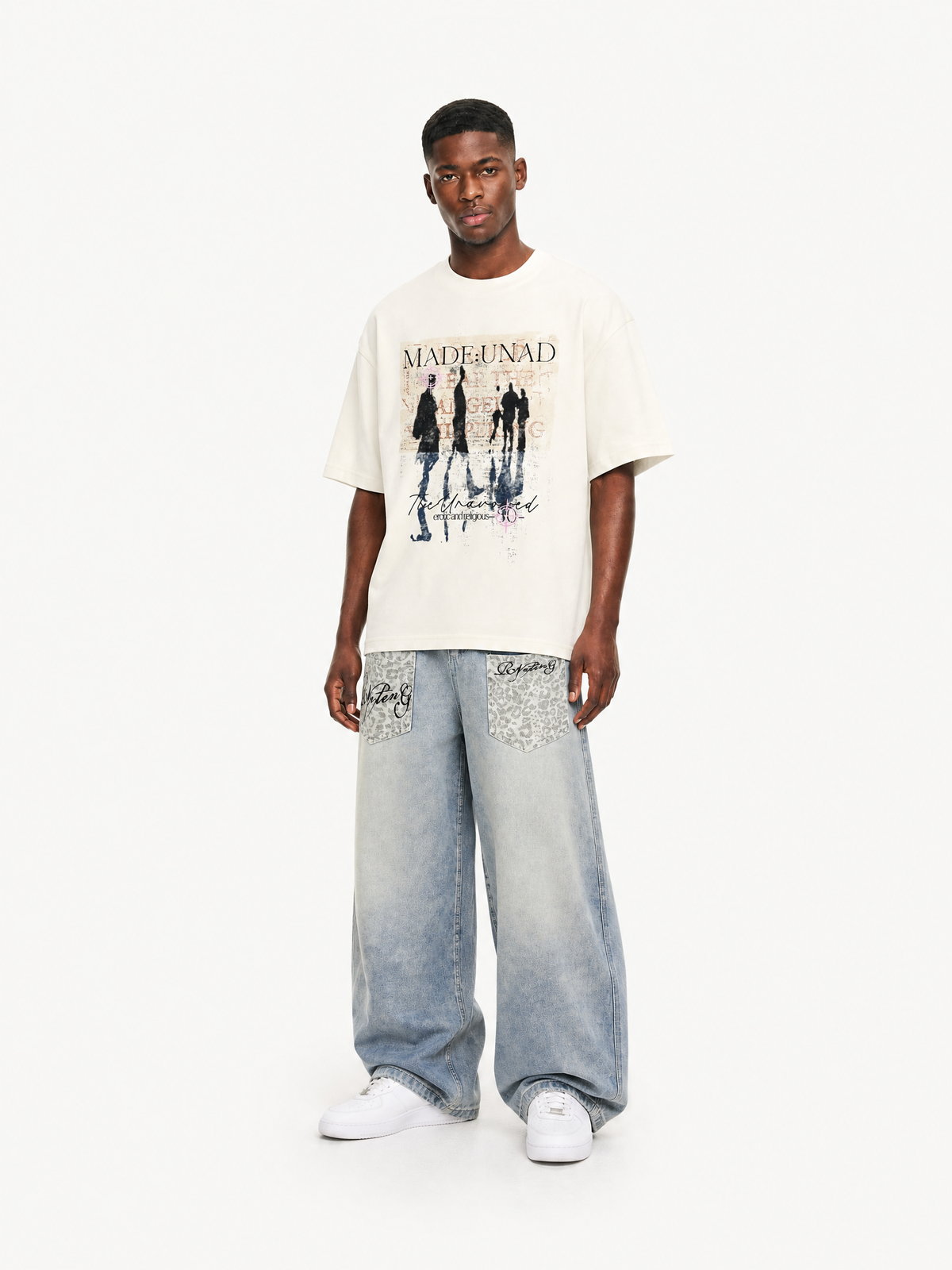 OYL-Lab Grunge Faded Collage Graphic Tee