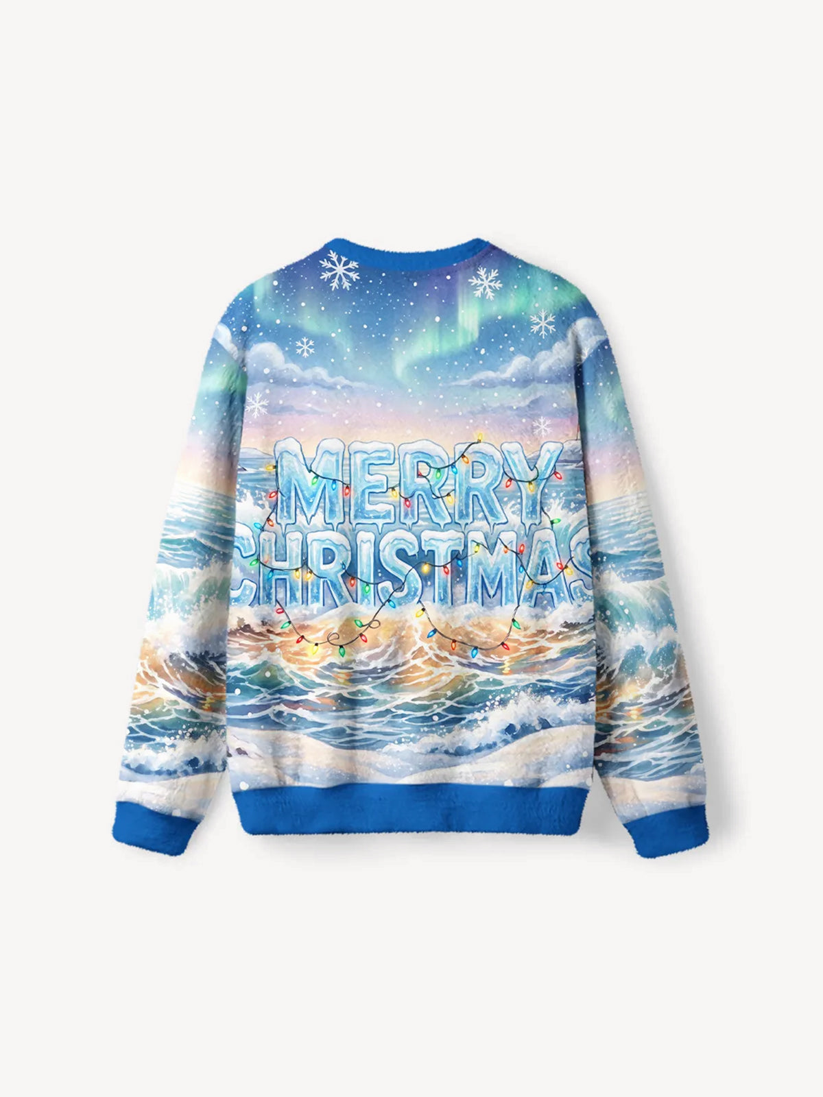 OYL-Lab Christmas Octopus Lights Fuzzy Christmas Ugly Sweater