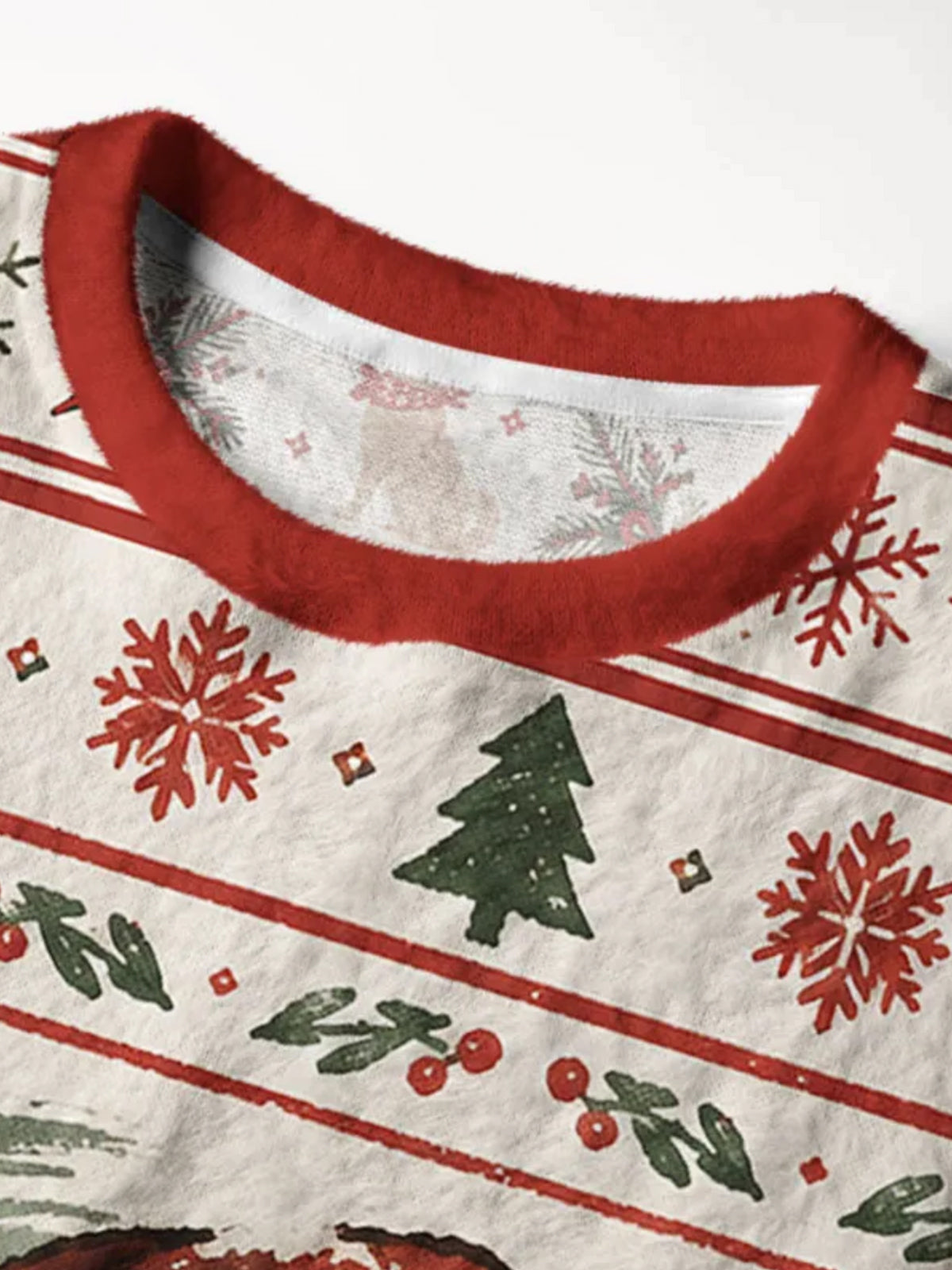 OYL-Lab Sleepy Shiba Meme Fuzzy Christmas Ugly Sweater