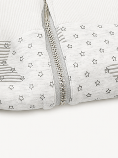 OYL-Lab Star Print  Embroidery Zip Up Hoodie