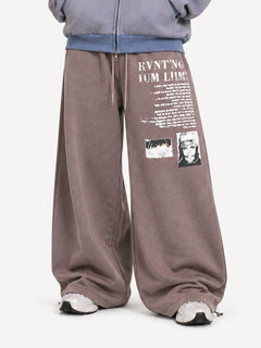 OYL-Lab Vintage Washed Graphic Baggy Sweatpants