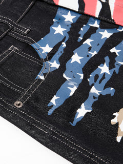 OYL-Lab Camo USA Flag Baggy Jeans