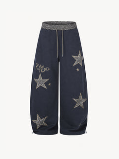 [Copy]OYL-Lab Distressed Cross Print Baggy Pants