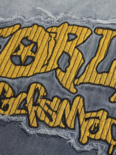 OYL-Lab Gradient Washed  Patch Embroidery Tee