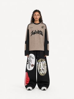 OYL-Lab Patchwork Mesh Baggy Sweatpants