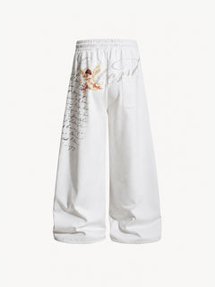 [Copy][Copy][Copy]OYL-Lab Distressed Cross Print Baggy Pants