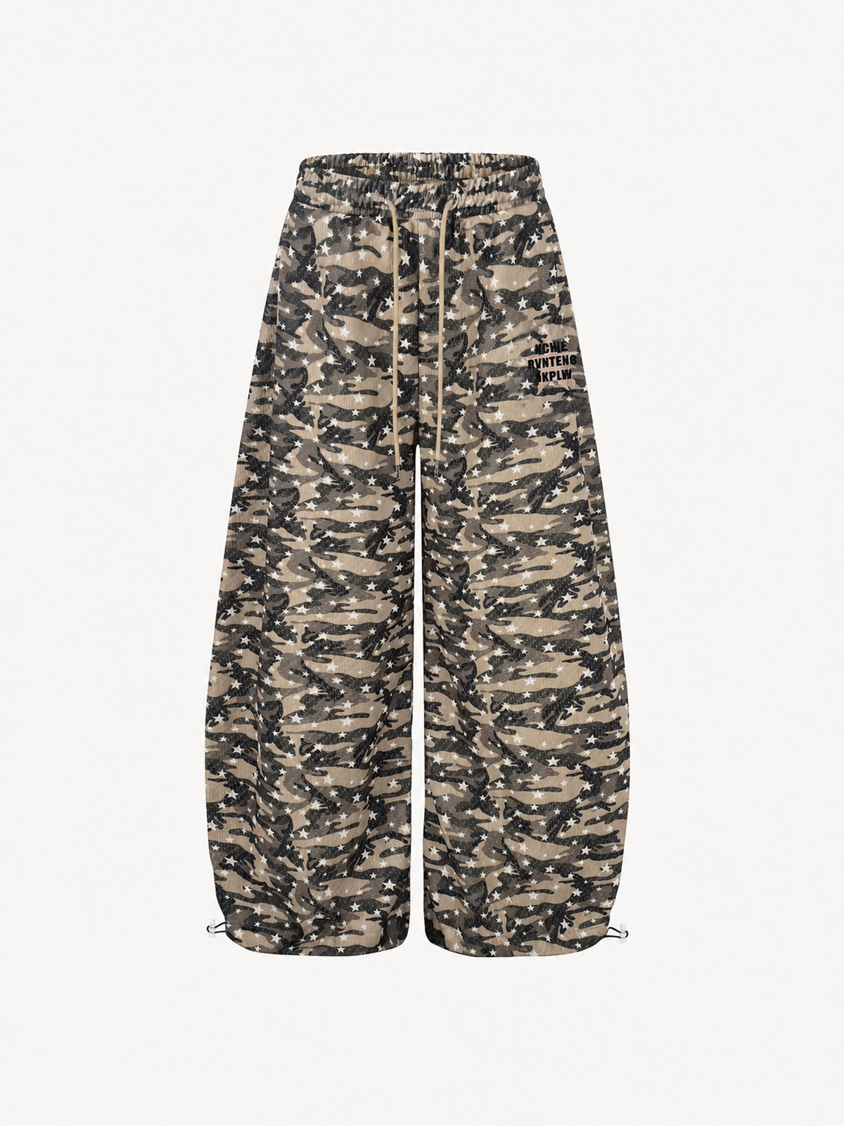 OYL-Lab Camo Star Print Baggy Track Pants